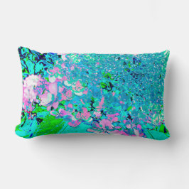 Elegantes rosa und blaues Limelight Hydrangea Lendenkissen