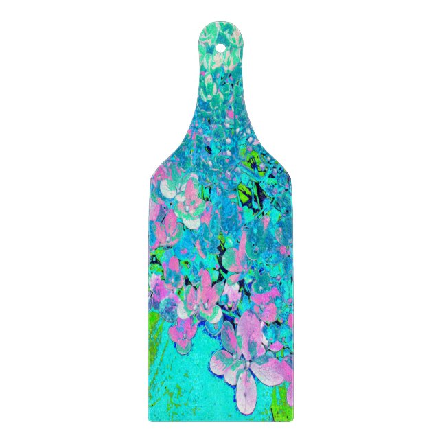 Elegantes rosa und blaues Limelight Hydrangea Schneidebrett (Vorderseite)