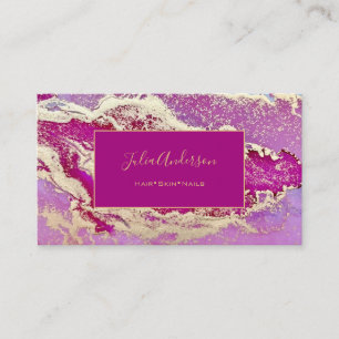 Elegantes Rosa und Gold Visitenkarte
