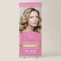 Elegantes rosa und goldenes Banner für rückgängig