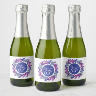Elegantes Rosa und Lila 65. Geburtstag