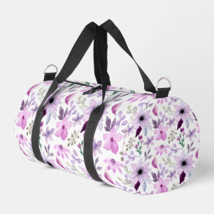 Elegantes Rosa- und Lila-Blumenmuster Duffle Bag