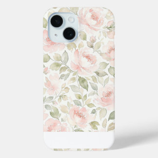Elegantes Rosa- und Salbeigrünes Blumen-Design mit Case-Mate iPhone Hülle