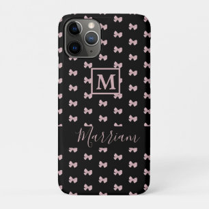 Elegantes Rosa und Schwarz Personalisiert Case-Mate iPhone Hülle