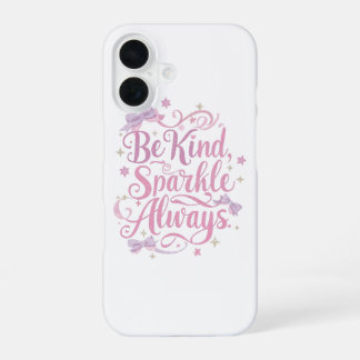 Elegantes rosa und violettes Glitzerschrift-Skript iPhone 16 Hülle