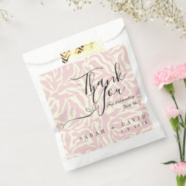 Elegantes Rosa und Weiß Zebra Muster Hochzeit Geschenktütchen