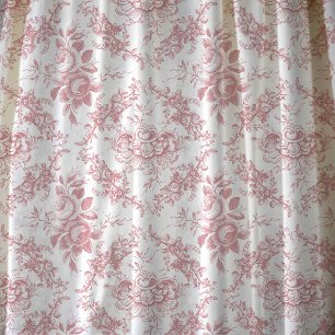 Elegantes rosa und weiße Blumentoilette Stoff