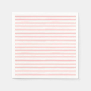Elegantes rosa und weiße, horizontale Streifen Mus Serviette