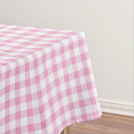 Elegantes rosa und weißes Gingham-Muster Tischdecke