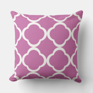 Elegantes rosa Vierpass-Muster Kissen