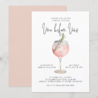 Elegantes Rosa Vino vor Vows Brautparty