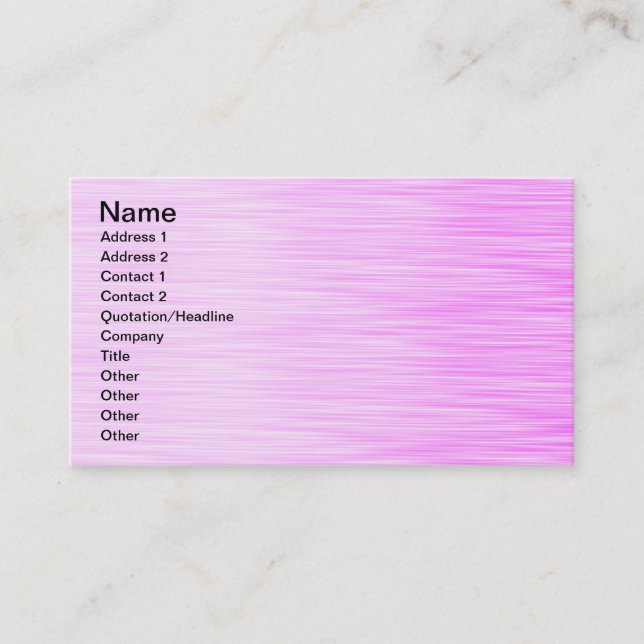 Elegantes Rosa Visitenkarte (Vorderseite)