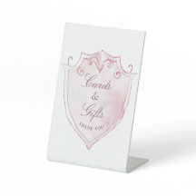 Elegantes rosa Wappen