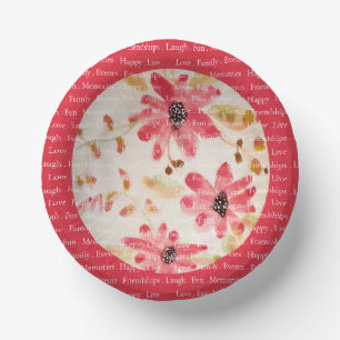 Elegantes rosa Wasserfarben Pappteller