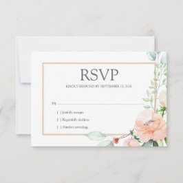 Elegantes rosa Wasserfarben RSVP Karte