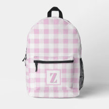 Elegantes rosa weißes Gingham mit anpassbarem Mono