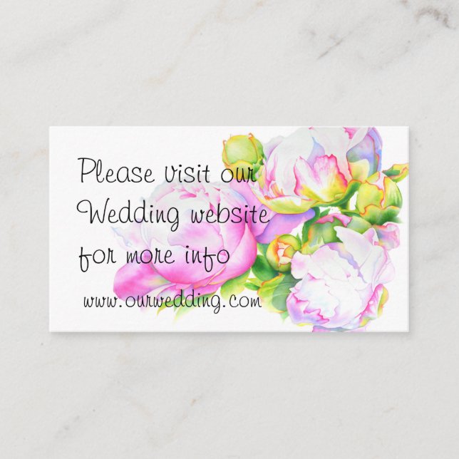 Elegantes, rosa, weißes Peelinggeflecht Begleitkarte (Vorderseite)