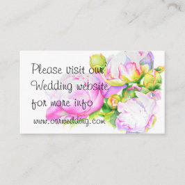 Elegantes, rosa, weißes Peelinggeflecht Begleitkarte