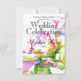 Elegantes, rosa, weißes Peelinggeflecht Einladung