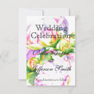 Elegantes, rosa, weißes Peelinggeflecht Save The Date