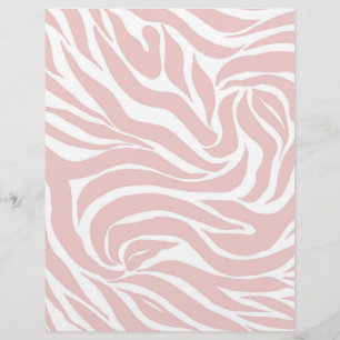 Elegantes Rosa Zebra Weißes Tier Print Briefbogen