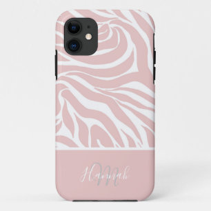 Elegantes Rosa Zebra Weißes Tier Print Case-Mate iPhone Hülle