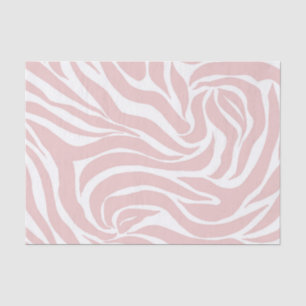 Elegantes Rosa Zebra Weißes Tier Print Seidenpapier