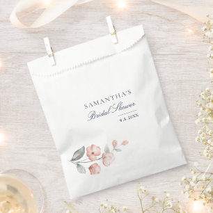 Elegantes rosafarbenes botanisches Brautparty Geschenktütchen