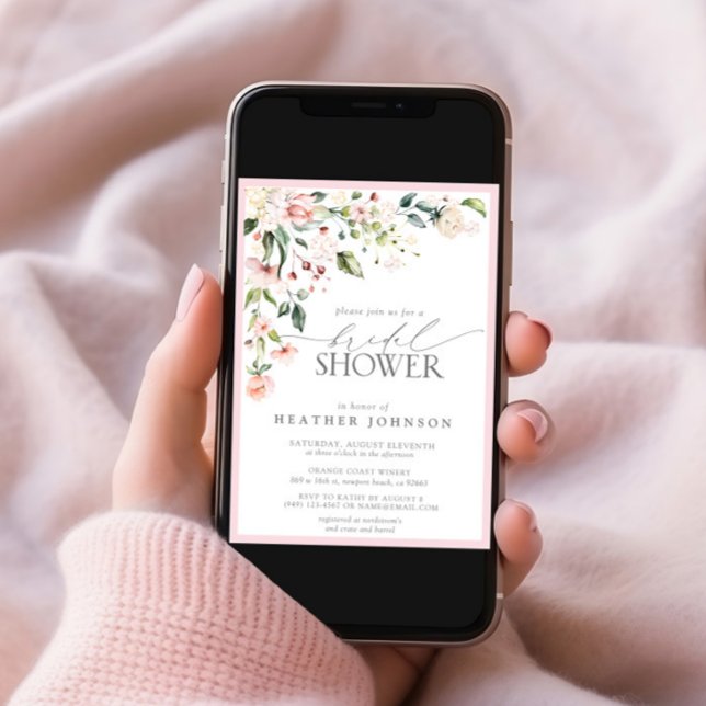 Elegantes rosafarbenes Brautparty Einladung (Von Creator hochgeladen)