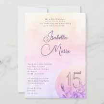 Elegantes rosafarbenes Lila Quinceanera-Party