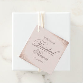 Elegantes Rose Gold Brautparty Geschenkanhänger