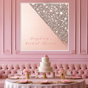 Elegantes Rose Gold Brautparty Leinwanddruck