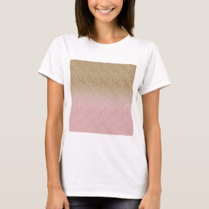 Elegantes Rose Gold und Gold Glitzer Glitzern Foto T-Shirt