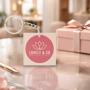 Elegantes Rose & Ivory Salon Geschäft Promotional  Schlüsselanhänger