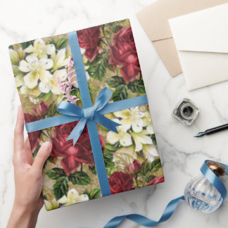 Elegantes Rose-Muster Geschenkpapier