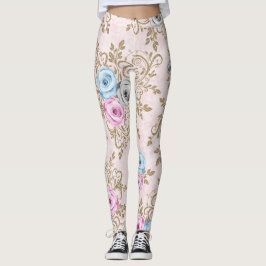 Elegantes Rose-Muster Leggings