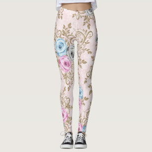 Elegantes Rose-Muster Leggings