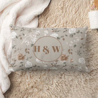 Elegantes Rose- und Vine Pattern Kissen