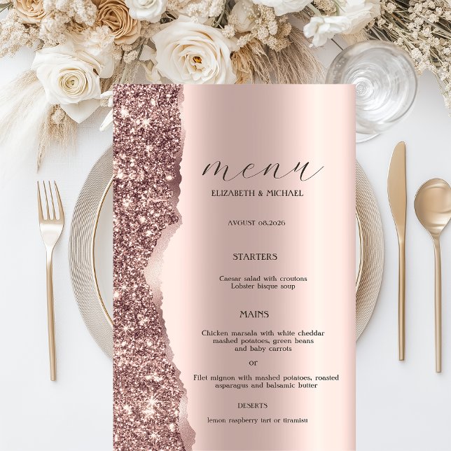 Elegantes Roségold-Glitter-Skript  (Von Creator hochgeladen)