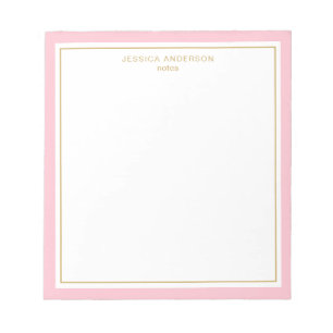 Elegantes roségold Personalisiert Notizblock