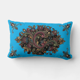 Elegantes Rosemaling-Kissen mit Vintage-Muster Lendenkissen