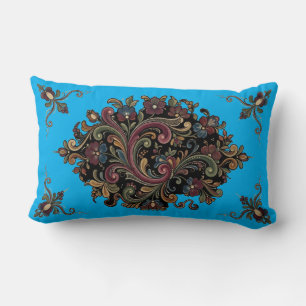 Elegantes Rosemaling-Kissen mit Vintage-Muster Lendenkissen