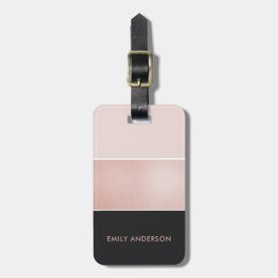 ELEGANTES ROSEN-GOLD ERRÖTEN ROSA KUPFERNE GEPÄCKANHÄNGER