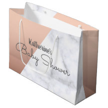 Elegantes Rosengold und weiße Marmorbabydusche