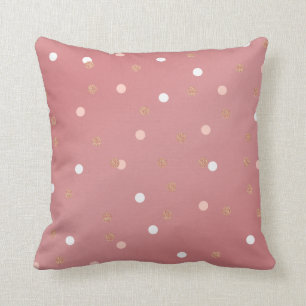elegantes RosengoldGlitterrosapolka-Punktmuster Kissen