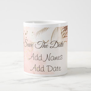 Elegantes Roses Spring Blossom Save the Date Jumbo-Tasse
