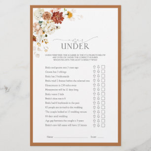 Elegantes Rost Orange Brautparty Game