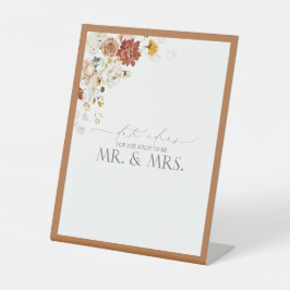 Elegantes Rost Orange Wasserfarben Sockelschild