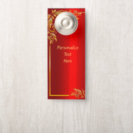 Elegantes Rot-Gold-Design Personalisiert Türanhänger