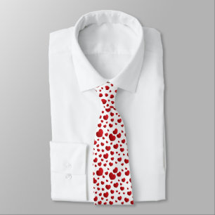 Elegantes Rot-Herzen-Muster Krawatte